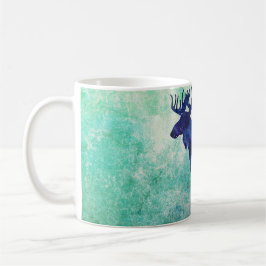 Celestial Blue Moose Silhouette Koffiemok