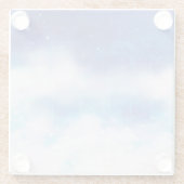 Celestial Blue Nebula Glass Onderzetter (Achterkant)