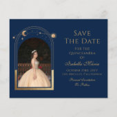 Celestial Blue Save The Date Verjaardag Quinceaner (Voorkant)