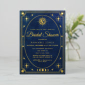 Celestial Blue Tarot Kaart Bridal Shower Invitatio (Staand Voorkant)
