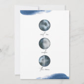 Celestial Blue Waterverf Invitation Kaart (Achterkant)