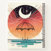 Celestial Boho Moon & Stars Notitieboek (Achterkant)