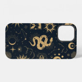 Celestial boho seamless pattern iPhone hoesje (Achterkant horizontaal)