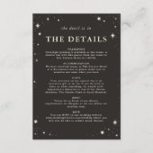 Celestial boho tarot bruiloft details uitnodigen k informatiekaartje (Voorkant)