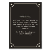 Celestial Boho Tarot Fortune Wedding Table Number Kaart (Achterkant)