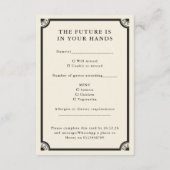 Celestial Boho Tarot phone Wedding RSVP Kaart (Achterkant)