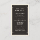 Celestial Boho Tarot piercing visitekaartje (Achterkant)