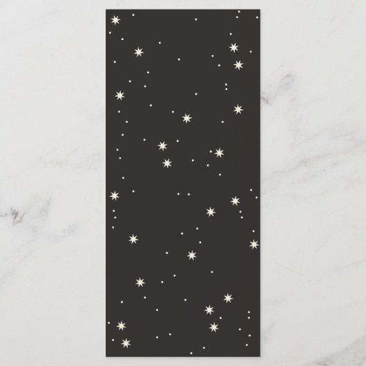 Celestial boho Tarot Stars trouwmenu Programma (Achterkant)