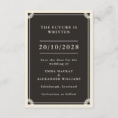 Celestial Boho Tarot Wedding Save the Date Kaart (Achterkant)