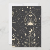 Celestial Boho Wedding Invitation Kaart (Achterkant)