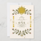  Celestial Botanical 1e Verjaardag Kaart (Voorkant)