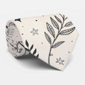 Celestial Botanical Pattern (3) Stropdas (Opgerold)