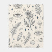 Celestial Botanical Pattern (4) Fleece Deken (Voorkant)