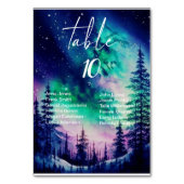 Celestial Bruiloft Tafelnummers met gastnamen (Achterkant)