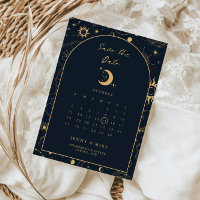 Celestial Calendar Arch Save the Date Invitation