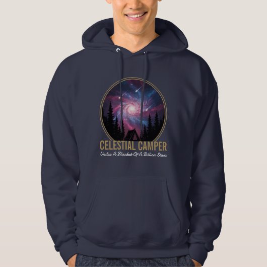 Celestial Camper Galaxy Night Scene Hoodie (Voorkant)