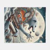 Celestial Canis Pianist Fleece Deken (Voorkant (Horizontaal))
