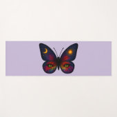 Celestial Cat-Eye Butterfly Lavender Sun Moon Boho Yogamat (Voorkant (horizontaal))