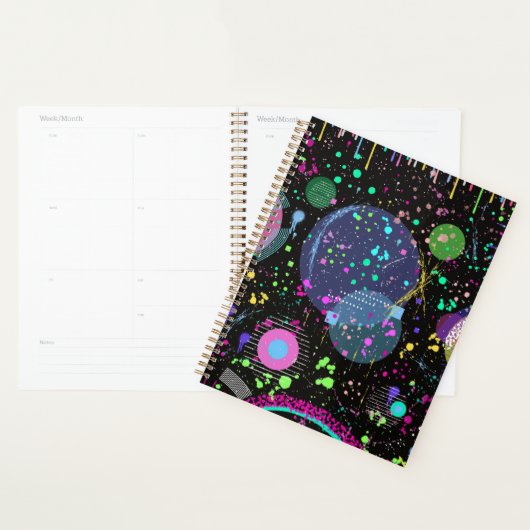 Celestial Celebrations: Maximalist Abstract Art  Planner (Display)