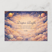Celestial Cloud Planets Diapper Raffle  Informatiekaartje (Voorkant)