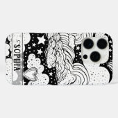 Celestial Clouds Stars Doodle gepersonaliseerd Case-Mate iPhone Case (Achterkant (horizontaal))