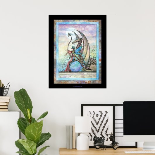 Celestial Companions Fairy Dragon Poster (Thuiskantoor)