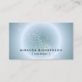Celestial Confetti Glow Blue Visitekaartje (Voorkant)