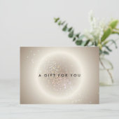 Celestial Confetti Glow Gold Cadeaubon (Staand voorkant)