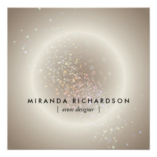 Celestial Confetti Glow Gold Perfect Poster