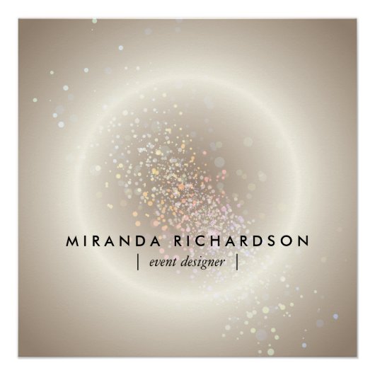 Celestial Confetti Glow Gold Perfect Poster (Voorkant)