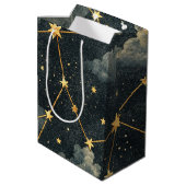 Celestial Constellation Star Pattern (1) Medium Cadeauzakje (Achterkant Gekanteld)