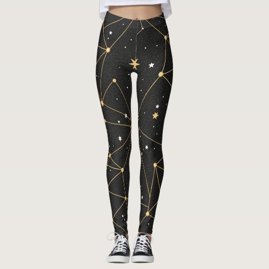 Celestial Constellation Star Pattern (3) Leggings (Voorkant)