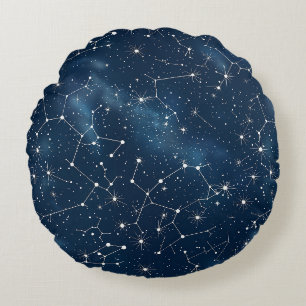 Celestial Constellation - Sterrennacht (4) Rond Kussen