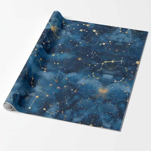 Celestial Constellation - Sterrennacht (7) Cadeaupapier (Uitgerold)
