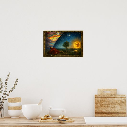 Celestial Cosmos Derived From Flammarion Engraving Poster (Keuken)