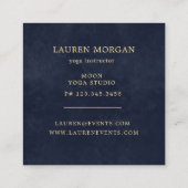 Celestial Crescent Moon Vierkante Visitekaartje (Achterkant)