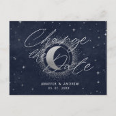 Celestial Crescent Moon Wijzig de datum Briefkaart (Voorkant)
