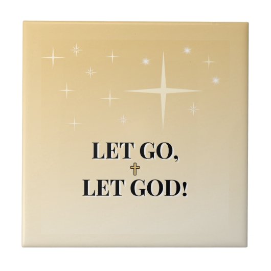 Celestial Cross Let Go Let God Glow Tegeltje (Voorkant)