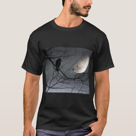 Celestial Crow en de maan T-shirt (Voorkant)