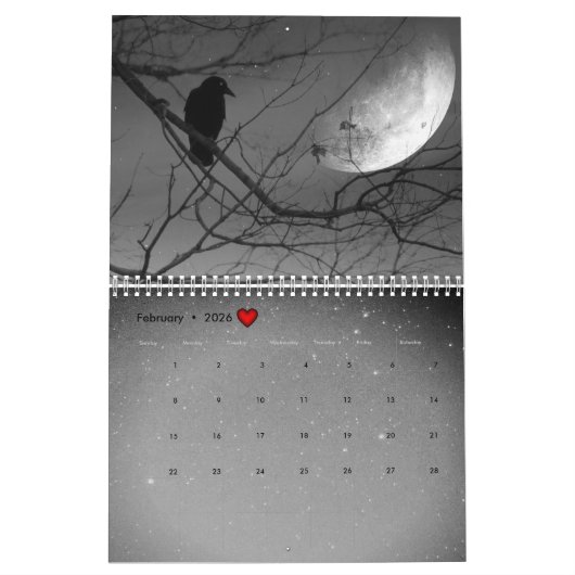 Celestial Crows 2026 Calendar Kalender (Feb 2026)