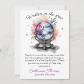 Celestial Crystal Ball Astrologie Baby shower Bedankkaart (Voorkant)