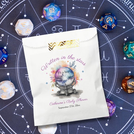Celestial Crystal Ball Astrologie Baby shower Bedankzakje