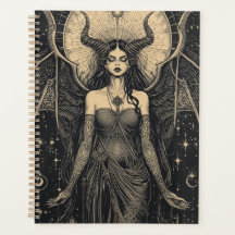 Celestial Dark Angel Art Print | Occult Goddess Il