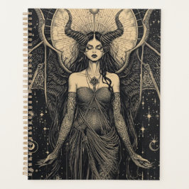 Celestial Dark Angel Art Print | Occult Goddess Il Planner