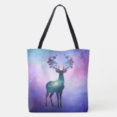 Celestial Deer Silhouette Tote Draagtas (Achterkant)