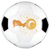 Celestial Desert Fox – Kosmische Maan en Sterren Voetbal (Gedraaid)