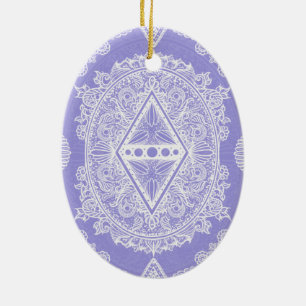 Celestial Diamond Mandala Keramisch Ornament