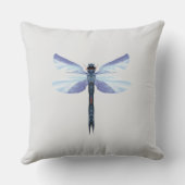 Celestial Dragonfly – Surreal Blue Insect Art Pill Kussen (Achterkant)