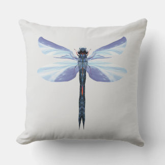 Celestial Dragonfly – Surreal Blue Insect Art Pill Kussen