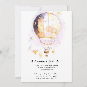 Celestial Dreamland Baby shower heteluchtballon Kaart